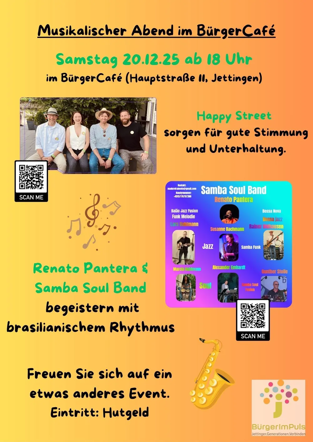 Musikalischer Abend im BürgerCafé